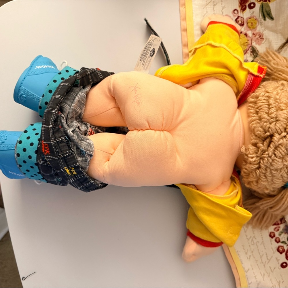 Original vintage, Cabbage Patch kid Doll Complete Set 1990 Hasbro green eyes - Picture 11 of 16